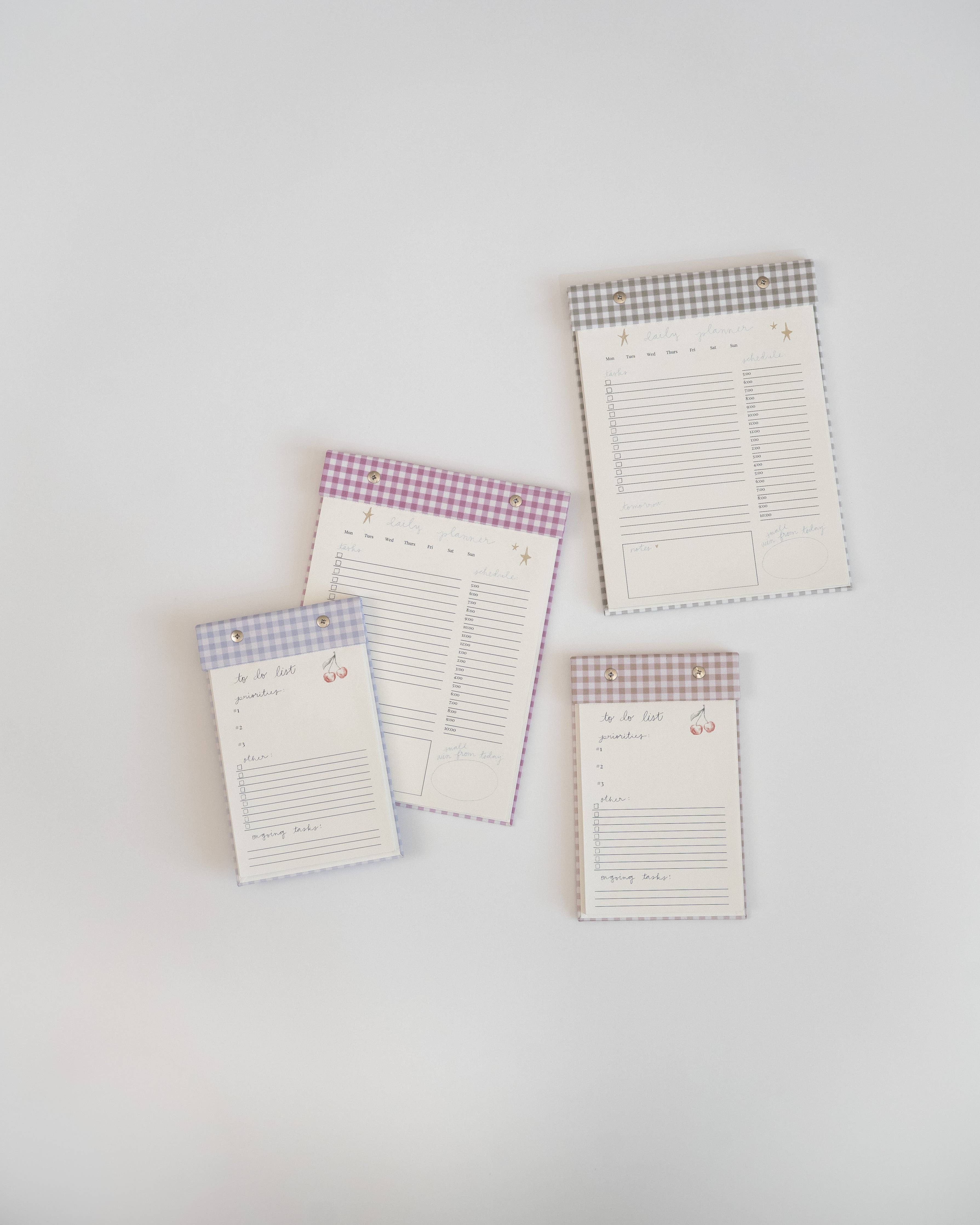 To-Do List Notepad in Oatmeal Gingham