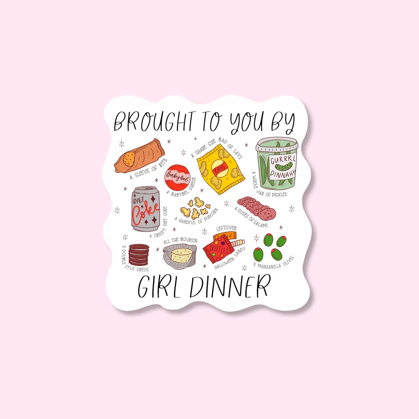 Girl Dinner Sticker