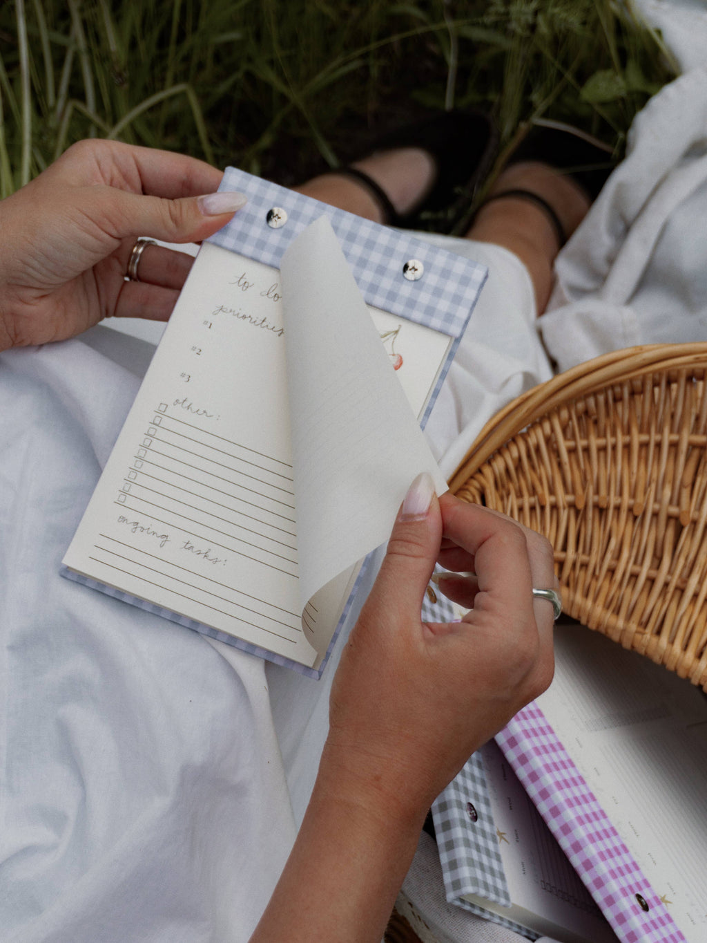 To-do List Notepad in French Blue Gingham