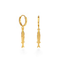 Tiny Fish Huggie Hoop Earrings