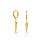 Tiny Fish Huggie Hoop Earrings