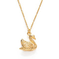 Mother Swan Charm Necklace