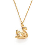 Mother Swan Charm Necklace