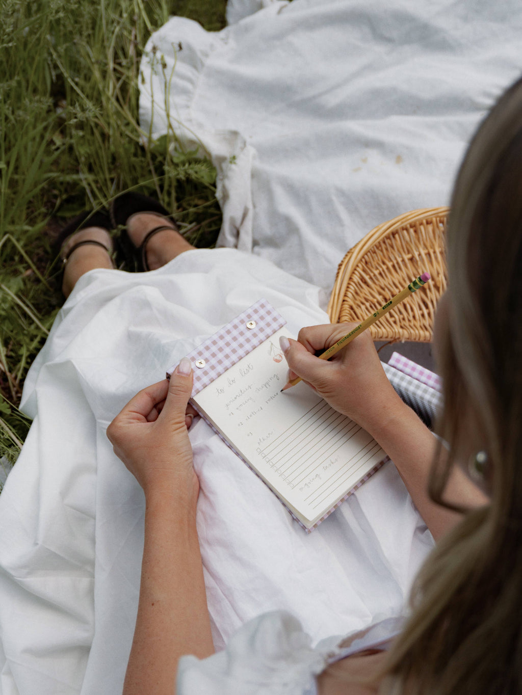To-Do List Notepad in Oatmeal Gingham