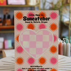 Checkered Pink Heart Suncatcher