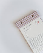 To-Do List Notepad in Oatmeal Gingham