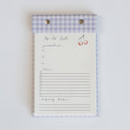 To-do List Notepad in French Blue Gingham
