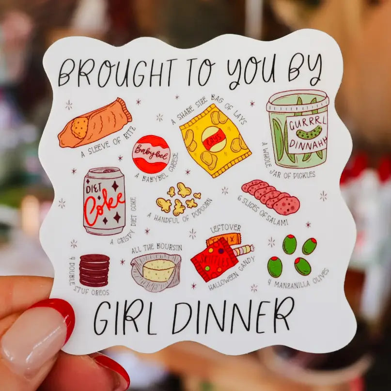 Girl Dinner Sticker
