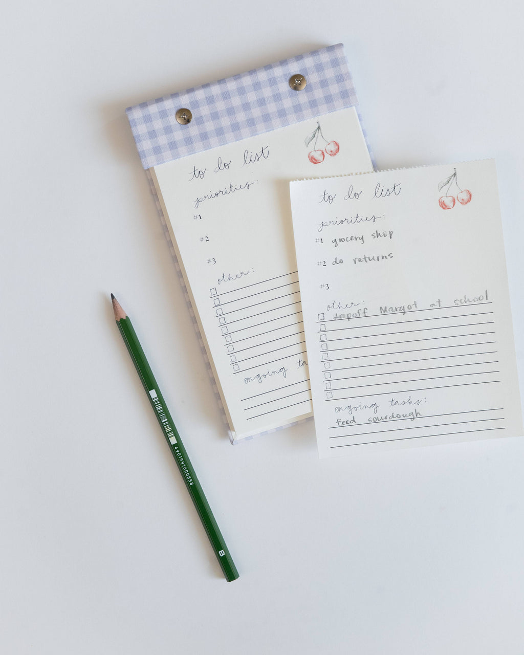 To-do List Notepad in French Blue Gingham
