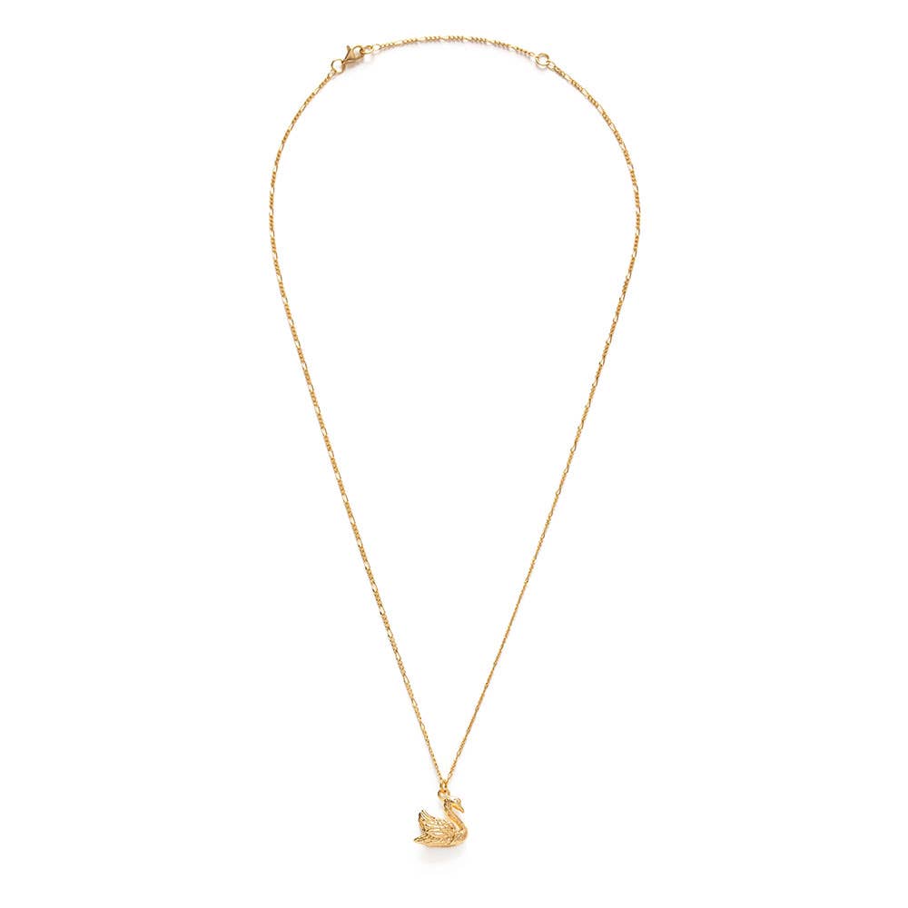 Mother Swan Charm Necklace