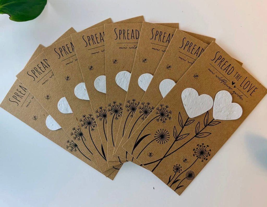 Plantable Heart Wildflower Favors: Set of 8
