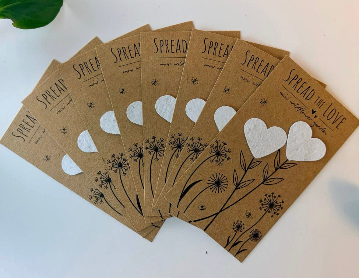 Plantable Heart Wildflower Favors: Set of 8