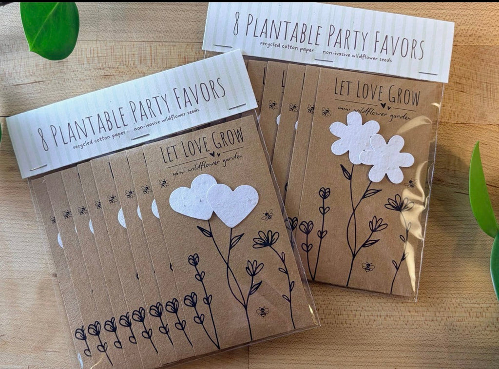 Plantable Flower Wildflower Favors: Set of 8