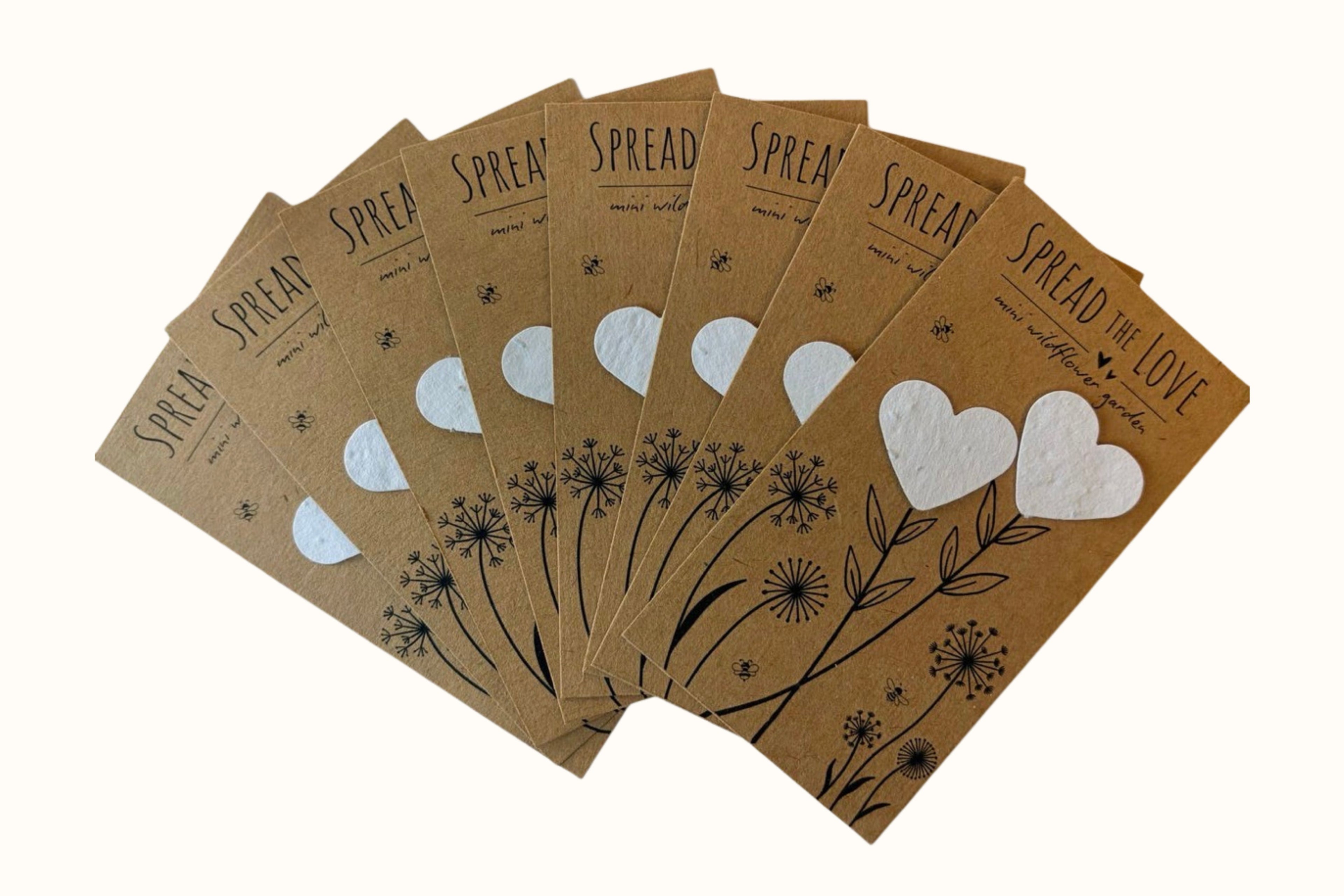 Plantable Heart Wildflower Favors: Set of 8