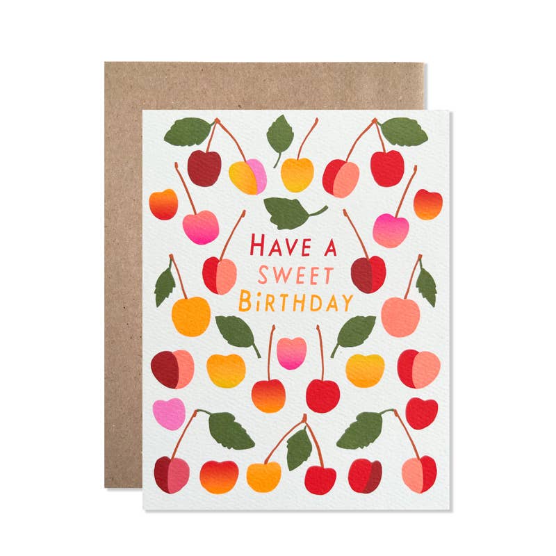 Have A Sweet Birthday Cherries Card