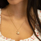 Mother Swan Charm Necklace