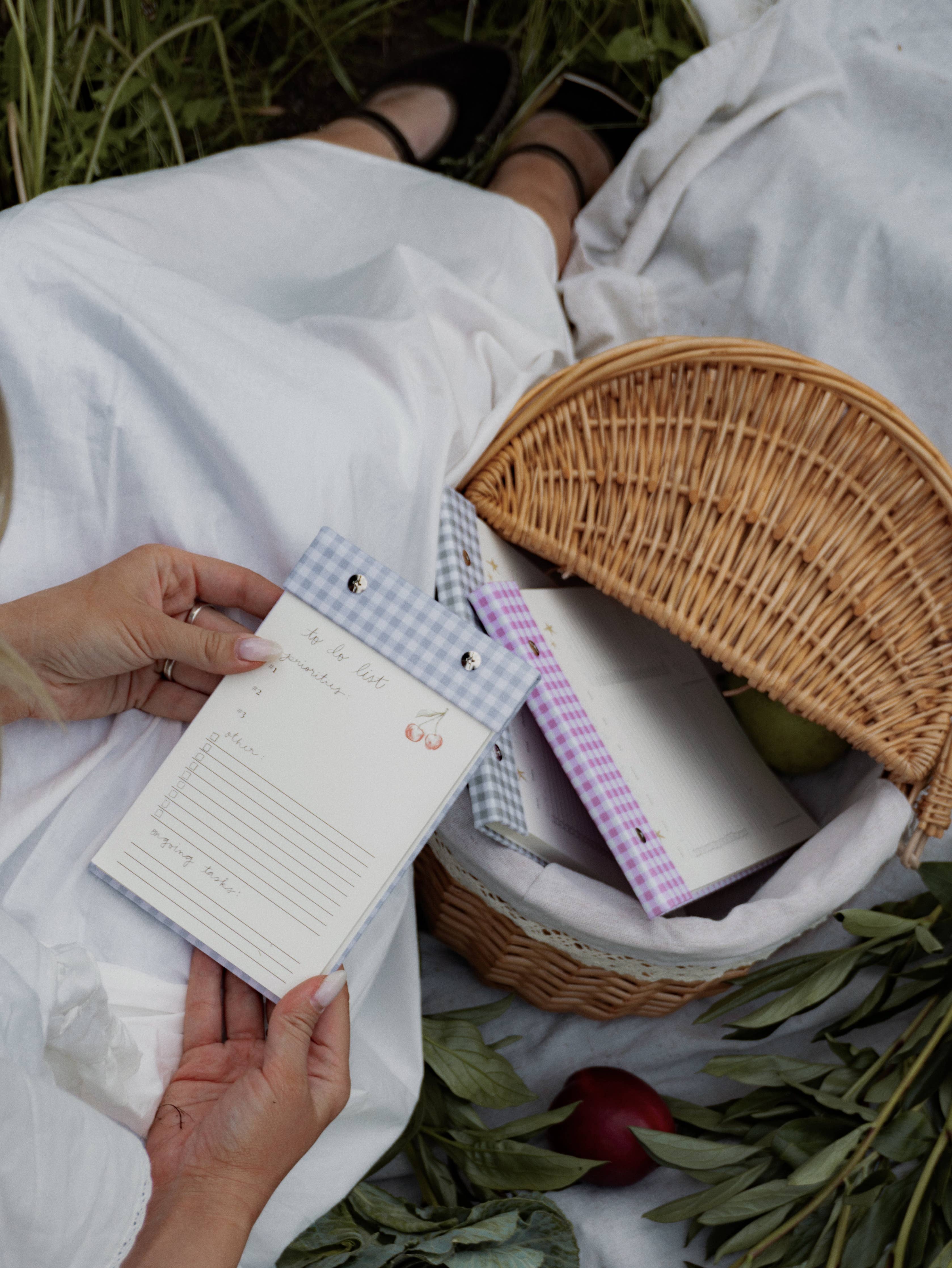 To-do List Notepad in French Blue Gingham